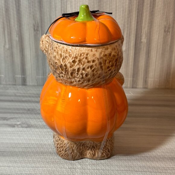 Viral TikTok Creepy Critters 10” Halloween Pumpkin Teddy Bear Cookie Jar - New - Picture 2 of 6